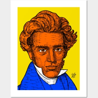 SOREN KIERKEGAARD portrait .2 Posters and Art